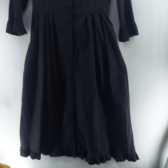 MaxMara black pleated  Dress Long Sleeve size 8 - Picture 3 of 15